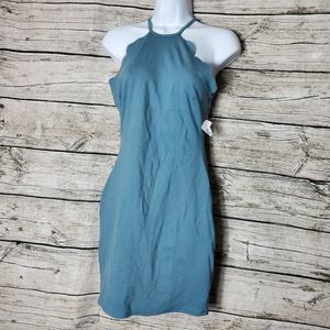 Junior's Charlotte Russe Blue Mini Dress Size Medium NWT